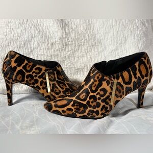 Leopard Calf Hair Booties